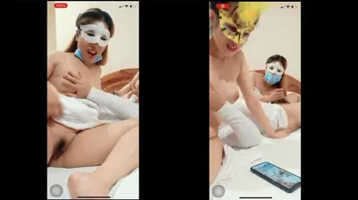 Hai em livestream trả bài tập thể